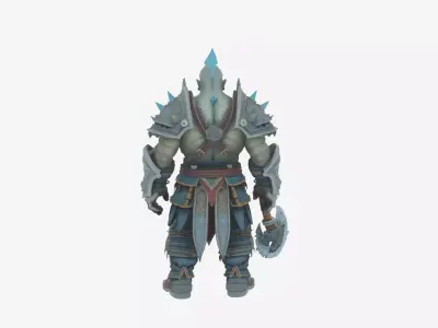 Epic Frost Orc Death Knight 3D Model World of  Style 3D model