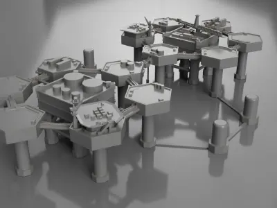 Metal gear solid 2 Little big shell platform package 3D print model