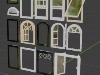 14 windows designs available  3D model
