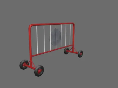 Fence model 03 Low-poly 3D model