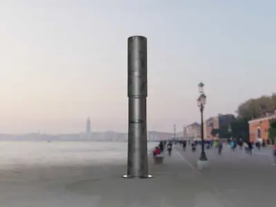 Galvanized Light-Column -29- Street-Light 9 Low-poly 3D model