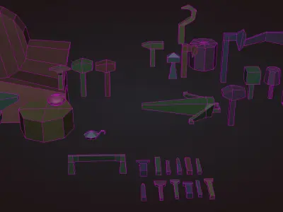 Medieval Tool Pack 1 Low-poly 3D model