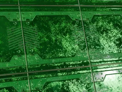 Mossy Metal Plate PBR Seamless Texture