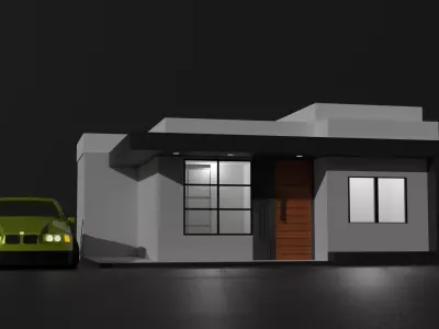  I will do exterior design for your house Low-poly 3D model