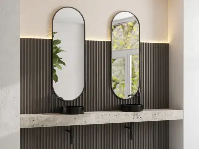 Bathroom furniture by inbani faucet set 09 Low-poly 3D model