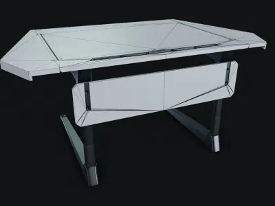 Sci-Fi Desk 02 Low-poly 3D model