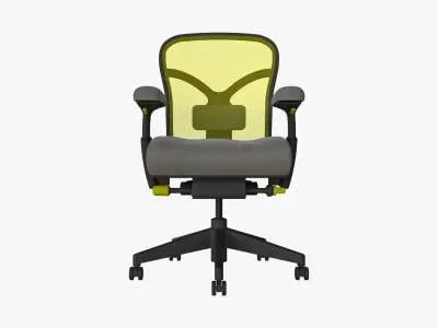 Low Back Ergonomic Office Chair Leather 3D model