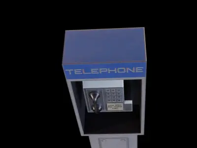 Street Phone Low-poly 3D model