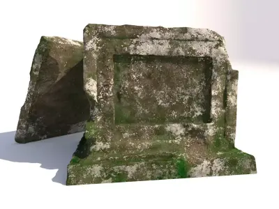 ancient altar destroyed broken 3D model