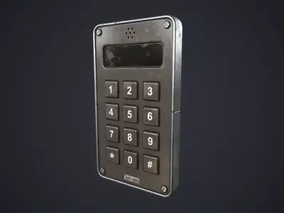 Keypad Lock Low-poly 3D model