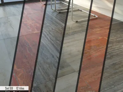 ABC Stone Set 3D model