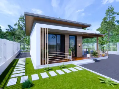 Small House - Tiny House Plan 3D model