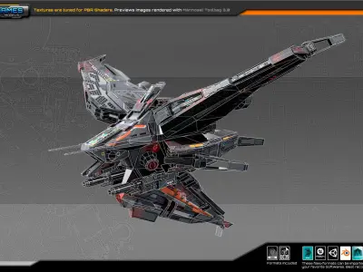SF Bomber RK3 Low-poly 3D model