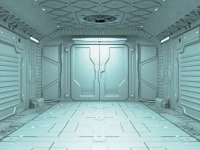 Sci-Fi corridor 3D model