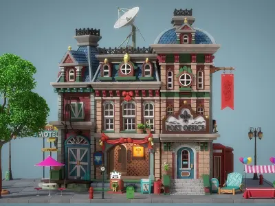 Cartoon House 23 3D model