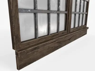 Medieval Window Low Poly Low-poly 3D model