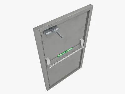 Exit Door Low-poly 3D model