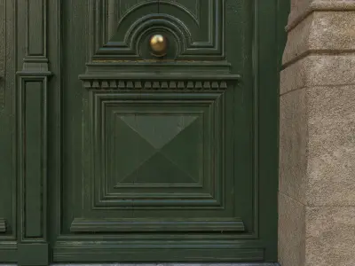  Entrance classic door 13 3D model