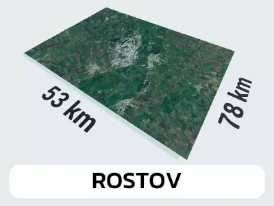 Rostov Russia City Landscape 3D Model 3D model