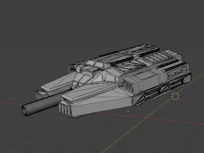 SciFi Hovertank  DIY 3D Model  for Space and Futuristic Projects Low-poly 3D model