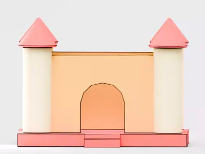 Amusement Park - Castle Low-poly 3D model