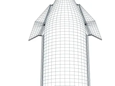 Starship SpaceX  Low-poly 3D model