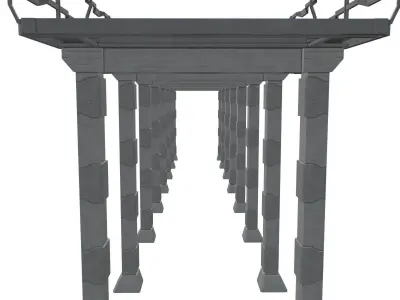 Sc Fi Bridge Low-poly 3D model