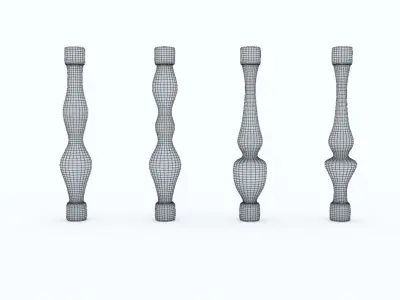 Parapet Wall Pattern with FFD Cylinder Modifier 3D model