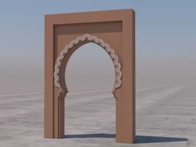 Traditional Moroccan Door Marrakech 3D model
