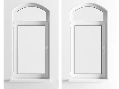 Parametric Roman Curtains and Arched Window 3D model