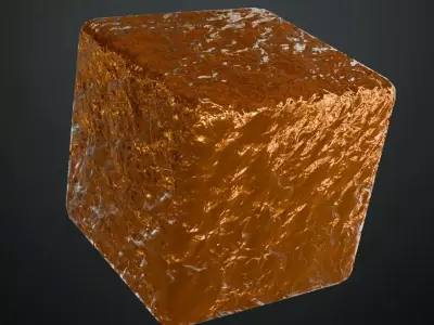 Wrinkled Copper Metallic Foil Texture PBR Seamless Texture