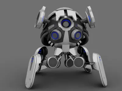 Combat Droid  rigged character 3D model purchase