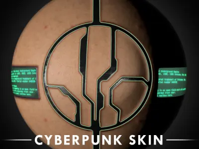 Cyberpunk Skin Brush Smart Material For Substance Painter 3D model