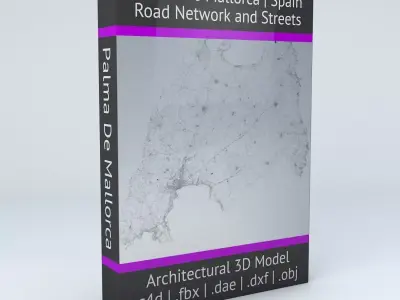 Palma De Mallorca Road Network and Streets 3D model