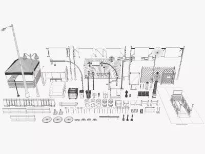 Road street Props 3D model