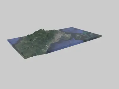 Cebu City Low-poly 3D model