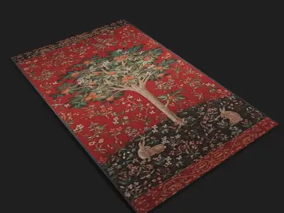 Medieval Orange Tree Tapestry  Low-poly 3D model