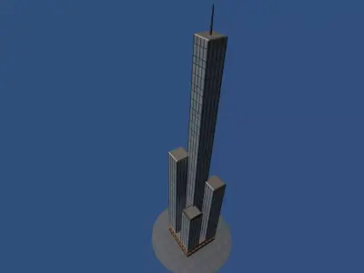 Tower 1 tallest building in world Free low-poly 3D model