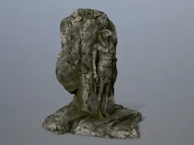 horus rock Low-poly 3D model