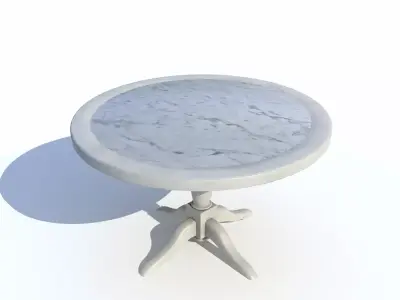 Round Dining Table 13 PBR Low-poly 3D model
