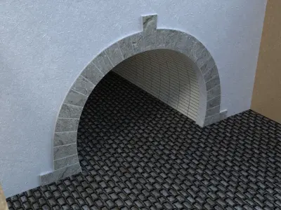 Pedestrian tunnel 3D model