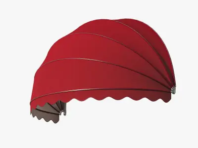 Awning half round window 3D model