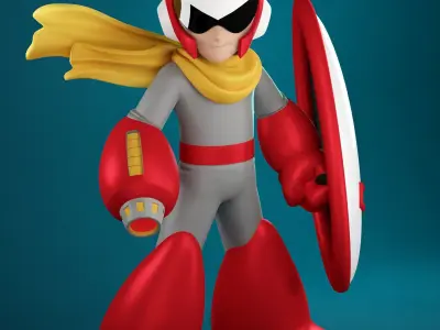 Blues Protoman Rockman MegaMan 3D model
