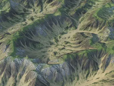 Landscape 86 Low-poly 3D model