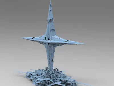 Sunlight Crystal Shard Tower 1 3D model