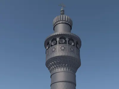 Golden minaret - imam ali Free 3D model