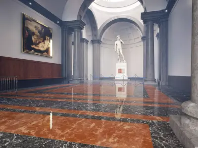 Michelangelo David Low-poly 3D model