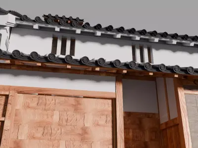Japanese historical house Nakabashi-ke Residence 3D model