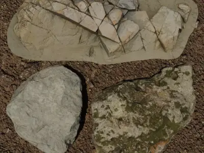 4K High Polly Rocks Pack 3D model