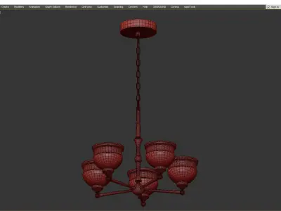  Z Lite Sterling Collection 5 Light Chandelie Low-poly 3D model
